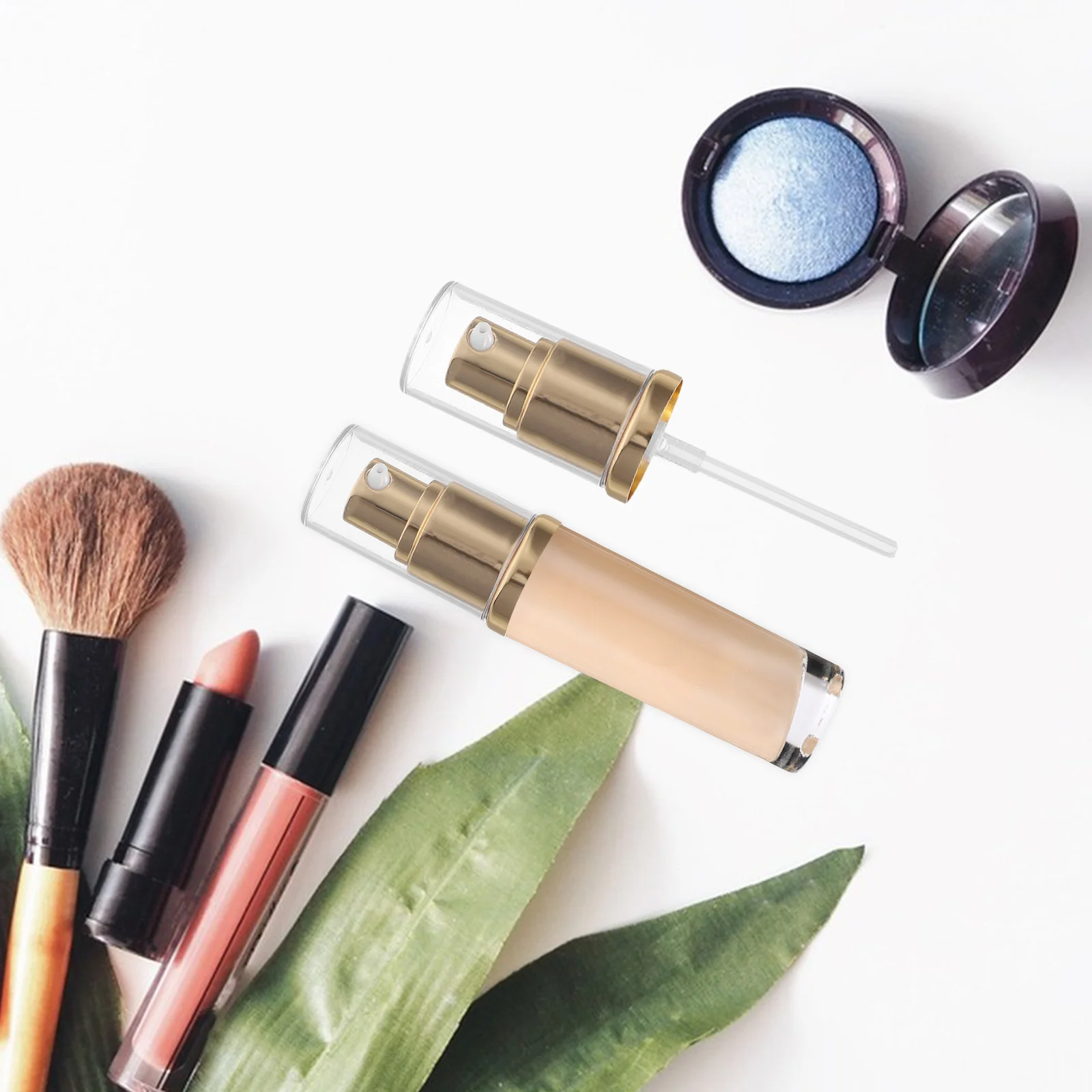 2pcs Replacement Pump Head for Foundation Bottle Plastic Liquid Makeup Dispenser Pressure Emulsion Pump Accessories