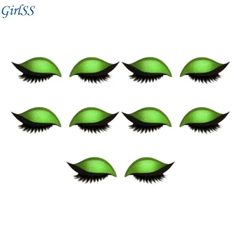 Reusable Eye Makeup Stickers 2/5Pairs of Colorful Eyeshadow and Lashes Tools False Lashes for Quick Application T4MB