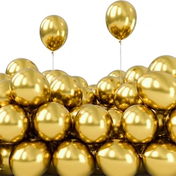 50pcs 5Inch 10 Inch 12Inch Chrome Metallic Balloons Happy Birthday Banner for Valentine's Day Wedding Birthday Party Decorations