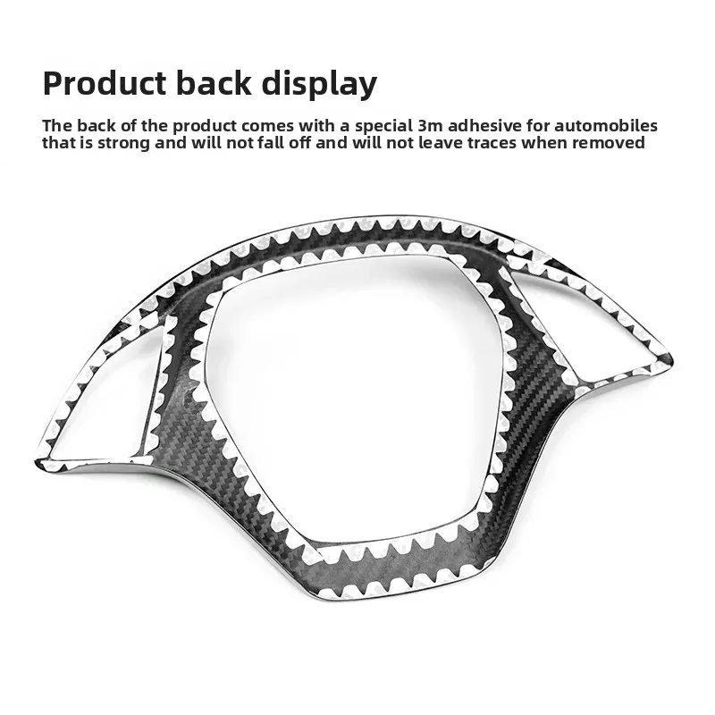 

True Carbon Fiber Steering Wheel Fit for Corvette C7 2014-2019 with Chin Sticker Automobile Wheel Trim Accessory