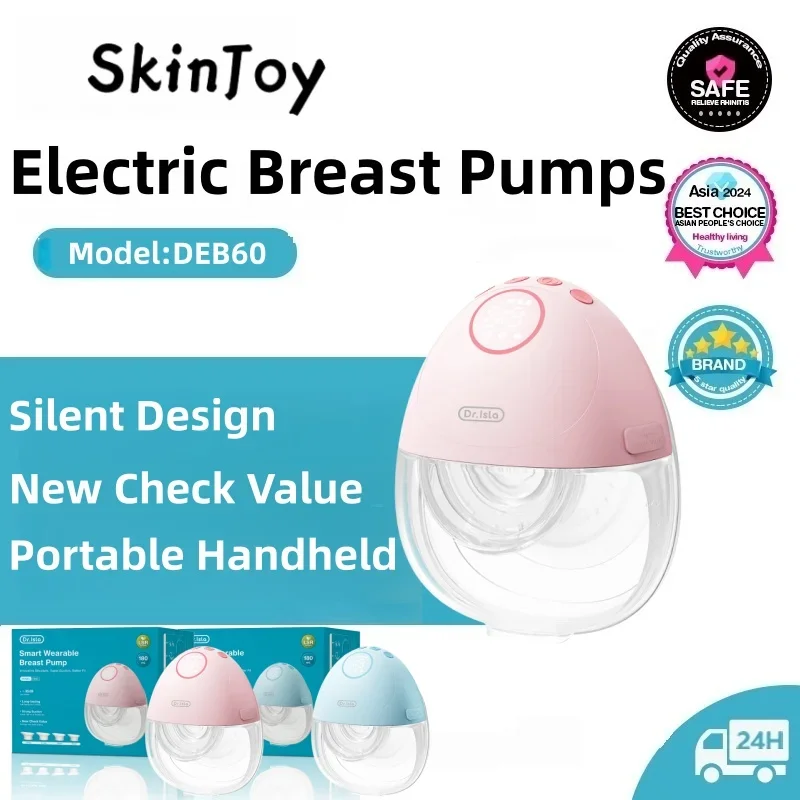 

Портативный носимый электрический молокоотсос, 3 режима, 12 уровней всасывания, бесшумный дизайн, 180 мл, большая емкость, дорожный комплект для грудного вскармливания