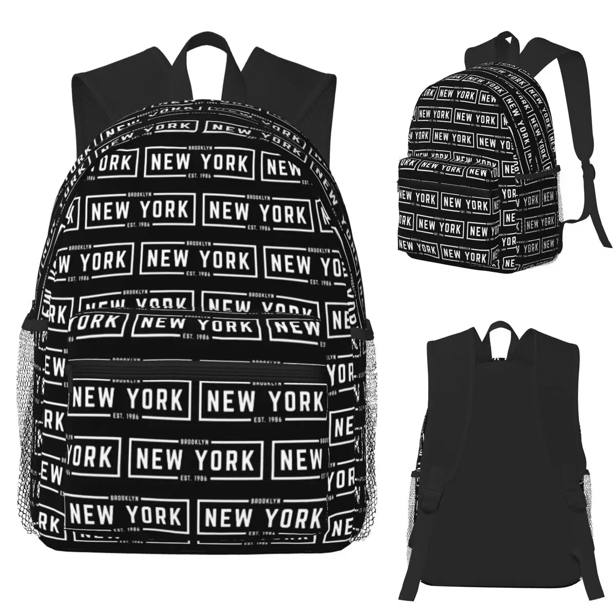 

Brooklyn New York Студенческий рюкзак Школьная сумка Походный дорожный рюкзак для мужчин и женщин Книжная сумка Сумки на плечо