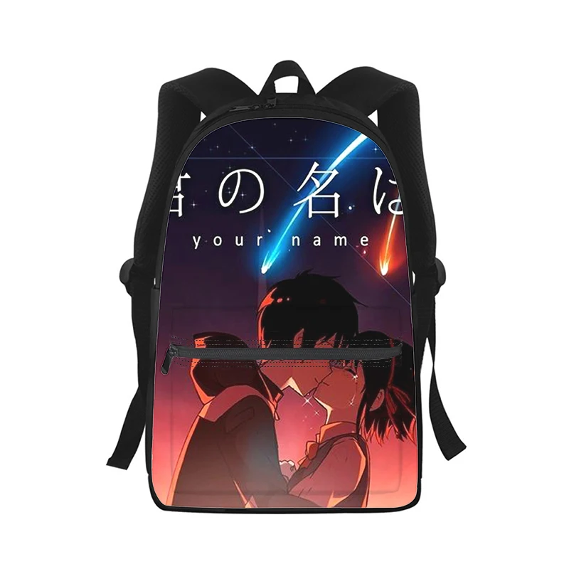 your name anime Men Women Backpack 3D Print Fashion Student School Bag Laptop Backpack Kids Travel Shoulder Bag