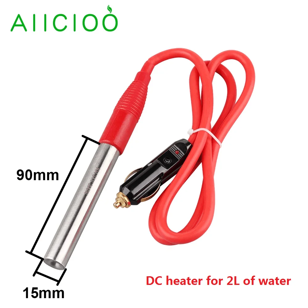 Immersion Water Heater 12v Cartridge Heating Element 24v 100w 200w with 1M Proof Cable Car Portable