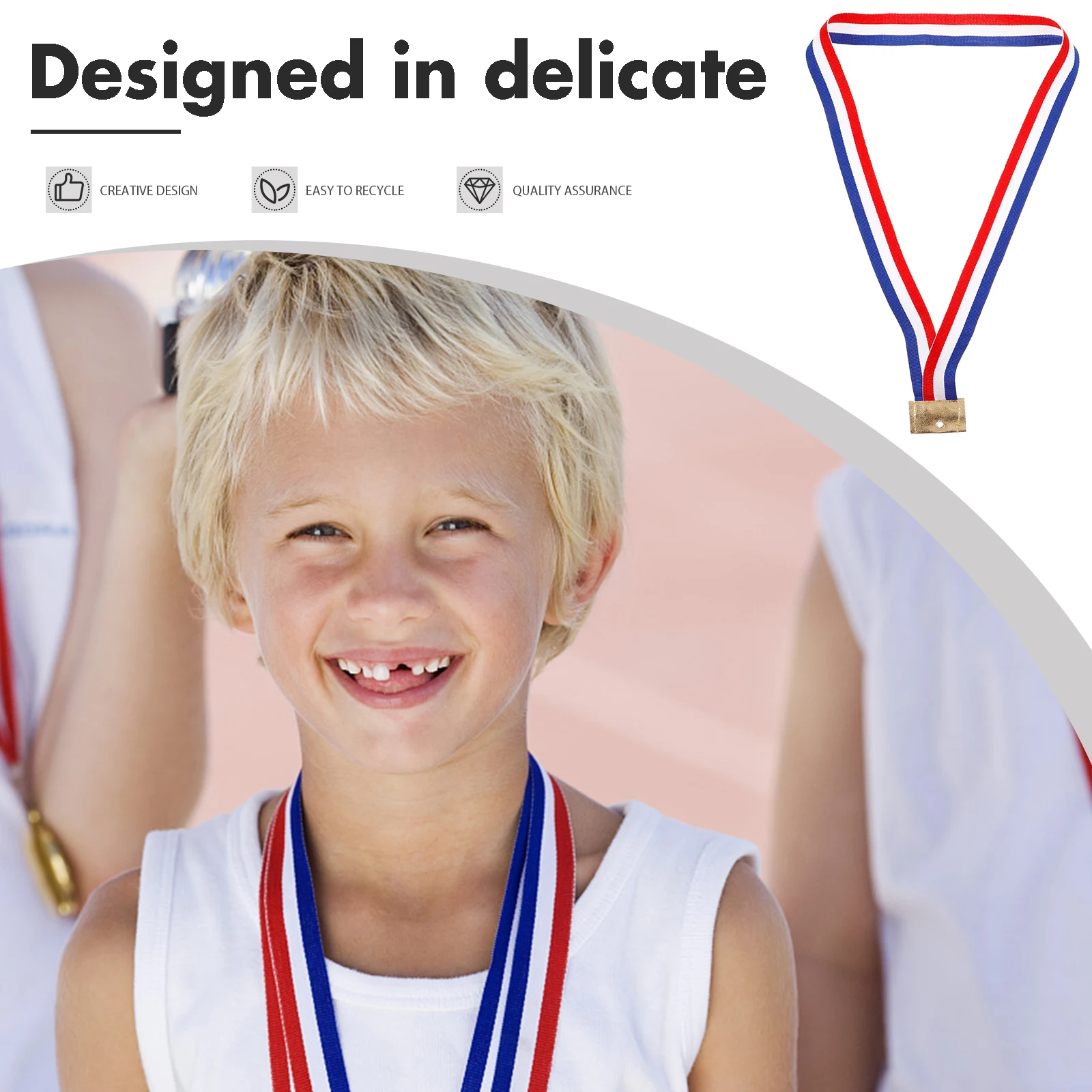 

25 Pcs Medal Lanyard Ribbon Award Medals Multifunction Lanyards Ribbons Polyester Neck