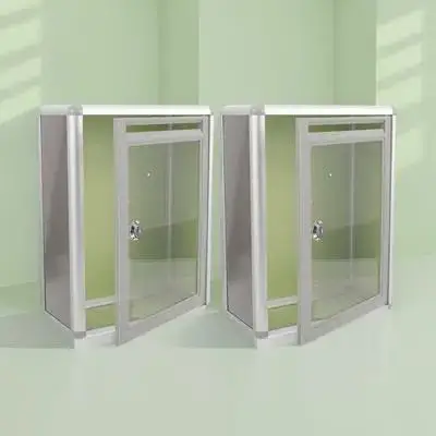 2Pcs Transparent Letter Box Metal Wall Mounted Mailbox with Lock for Office Home Use Suggestion Box for Classrooms Public Places
