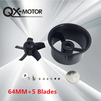 QX-Motor 64mm EDF Ducted Fan with 5 Blades Without Motor Suit for RC Airplanes