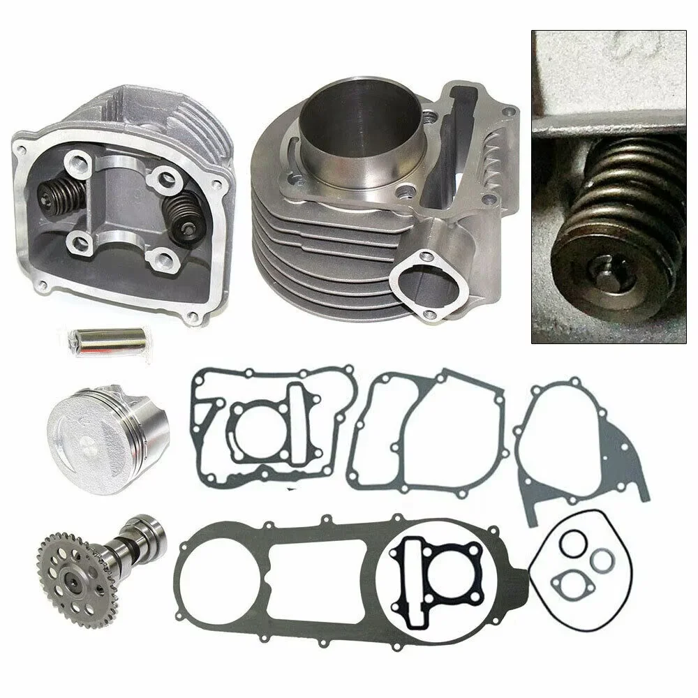 

For GY6 150cc Scooter ATV 61mm Big Bore Cylinder Kit Camshaft Cylinder Head Gaskets