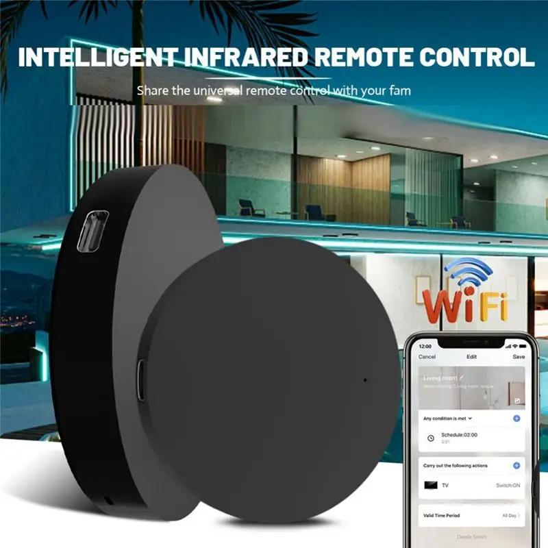 Tuya Wifi IR Remote Control For Smart Home TV DVD AUD Air Condition Voice Control Works With Alexa Google Home-Y18A