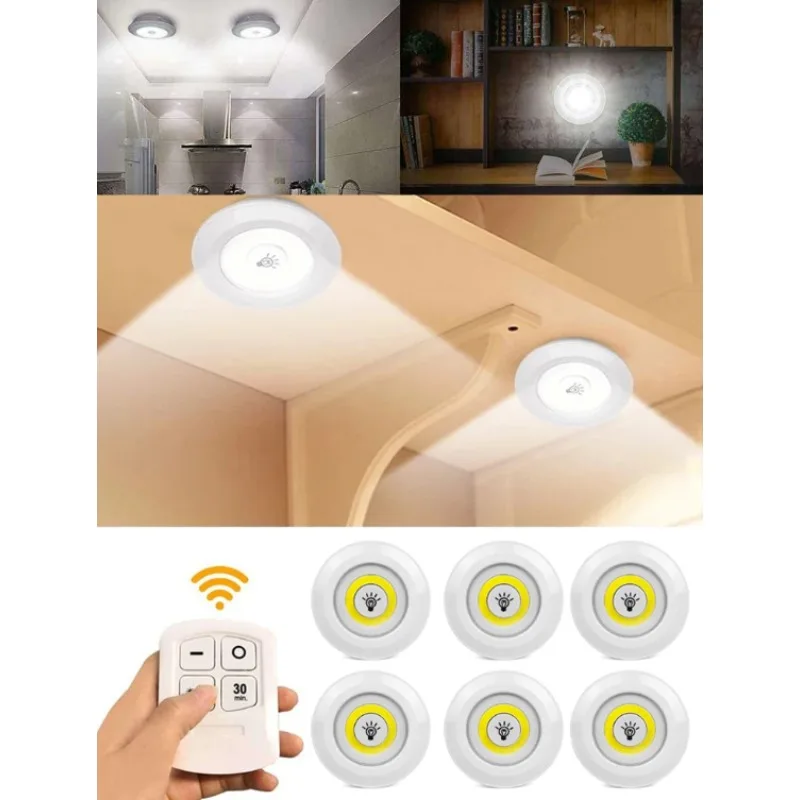 Lampu LED remote control nirkabel super terang dapat tersedia di lemari lampu malam rumah kamar tidur dapur lampu malam