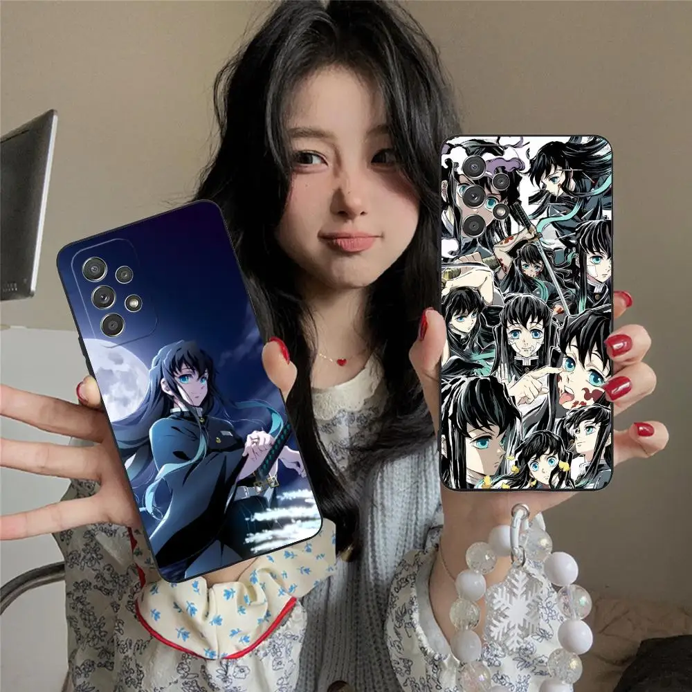 شيطان القاتل Muichiro قضية الهاتف لسامسونج غالاكسي A73 72 71 70 56 55 54 53 52 36 35 34 23 16 15 5G الطباعة الملونة جميلة #3