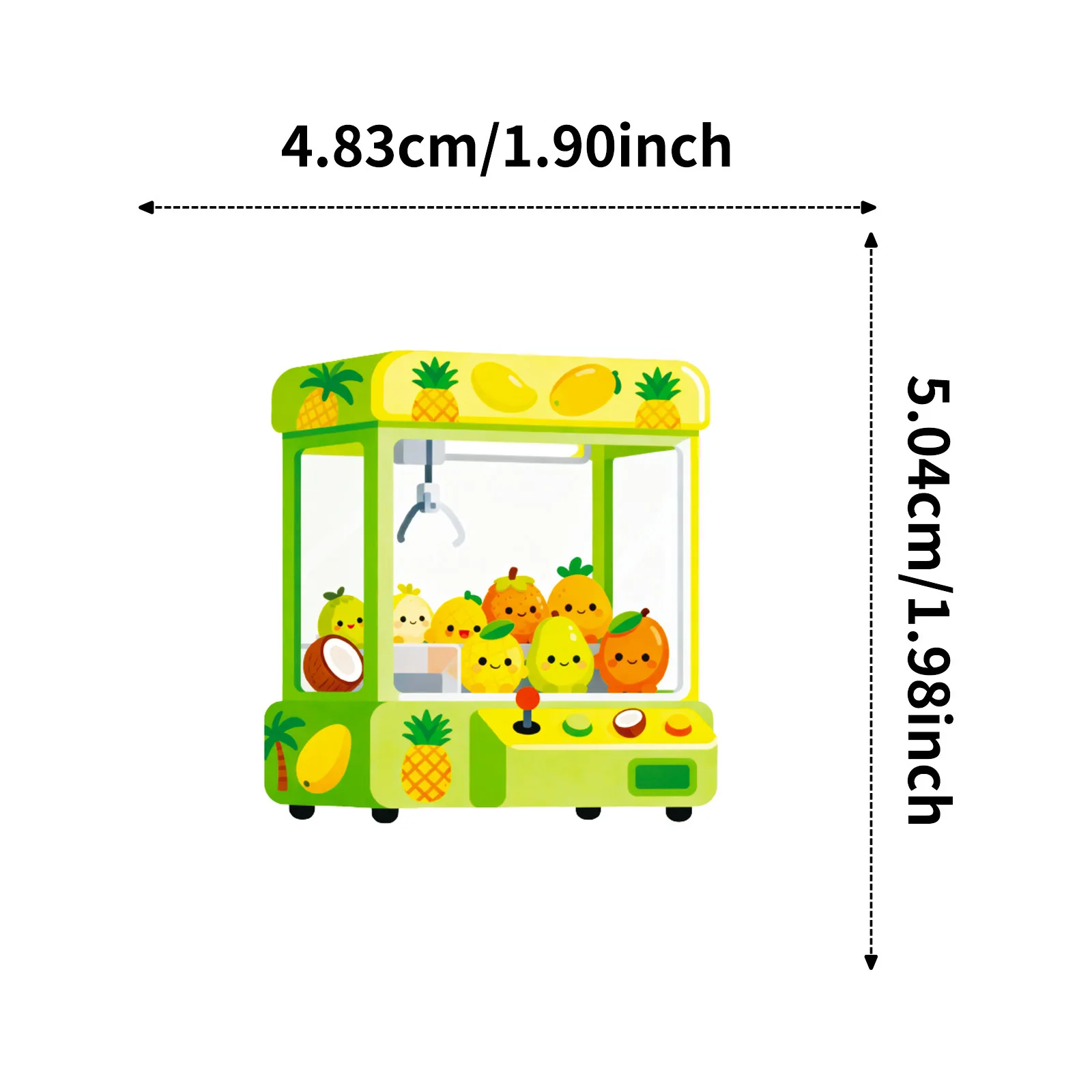 56/112 قطعة الملونة متعة مخلب آلة دمية ملصقات DIY لعبة للثلاجة خوذة سكيت صندوق أدوات مكتب شارات الهاتف