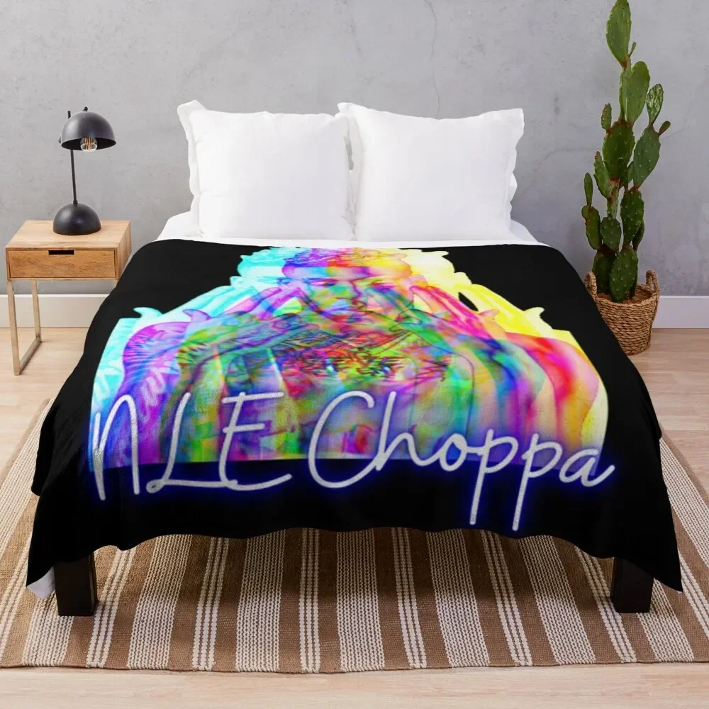 

NLE Choppa Shirt Throw Blanket Bed linens Soft Beds Luxury Blankets