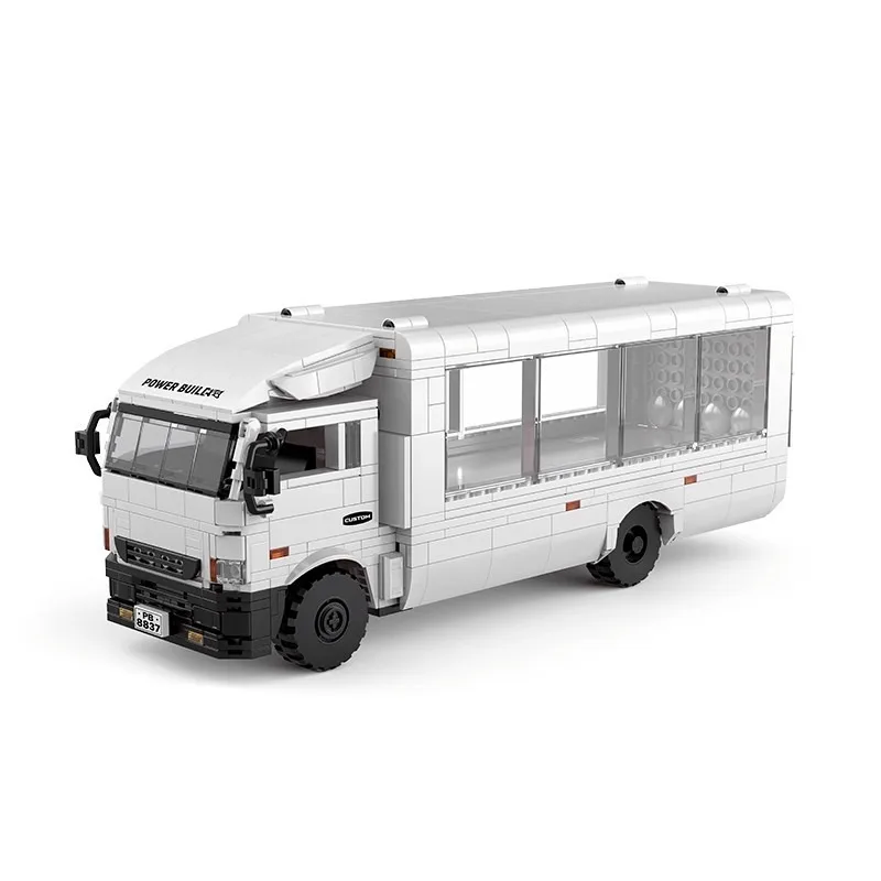 830PCS Dream Carriers Series F3 Closed Trailer Truck Technical Car Model Building Blocks Bricks Toys for Kids Adults Boys Gifts