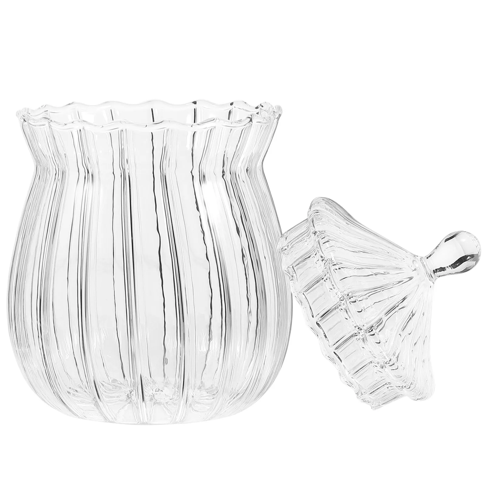 

Glass Candy Jar Clear Airtight Storage Container European Design for Tea Sugar Snacks Kitchen Keeping Glass
