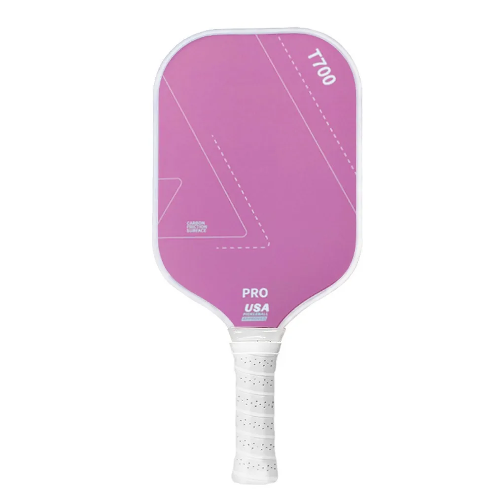 

T700 Pickleball Paddle Матовая поверхность Схвалено USAPA Ракетки Pickleball Углеродное волокно Нескользящая ручка Pickle Ball Paddle