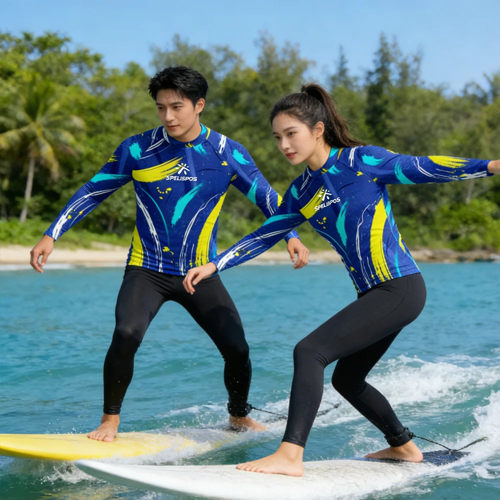 

Rash Guard Long Sleeve Men and Women Surfing Clothing High Quality Shirt UPF50+ Beachwear Surf Clothes for Touring Water Sport