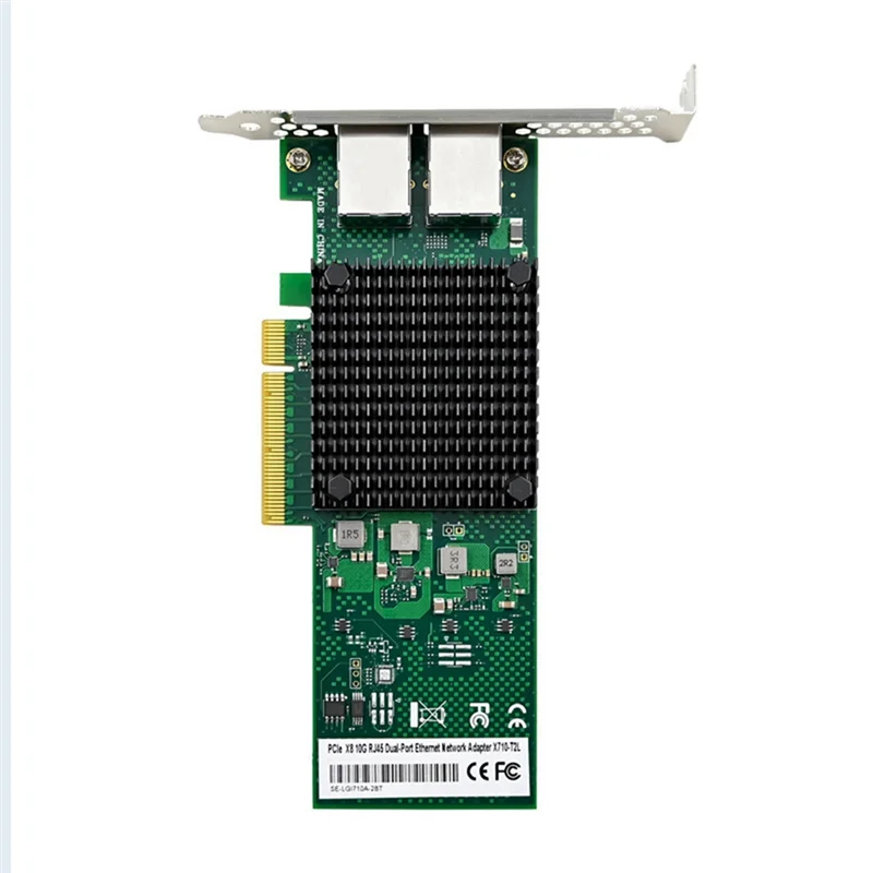 

Новости Сетевая карта Pcie X8 V710-T2 Двухпортовая серверная сетевая карта поддерживает 2X5Gbe Серверная сетевая карта NBASE-T