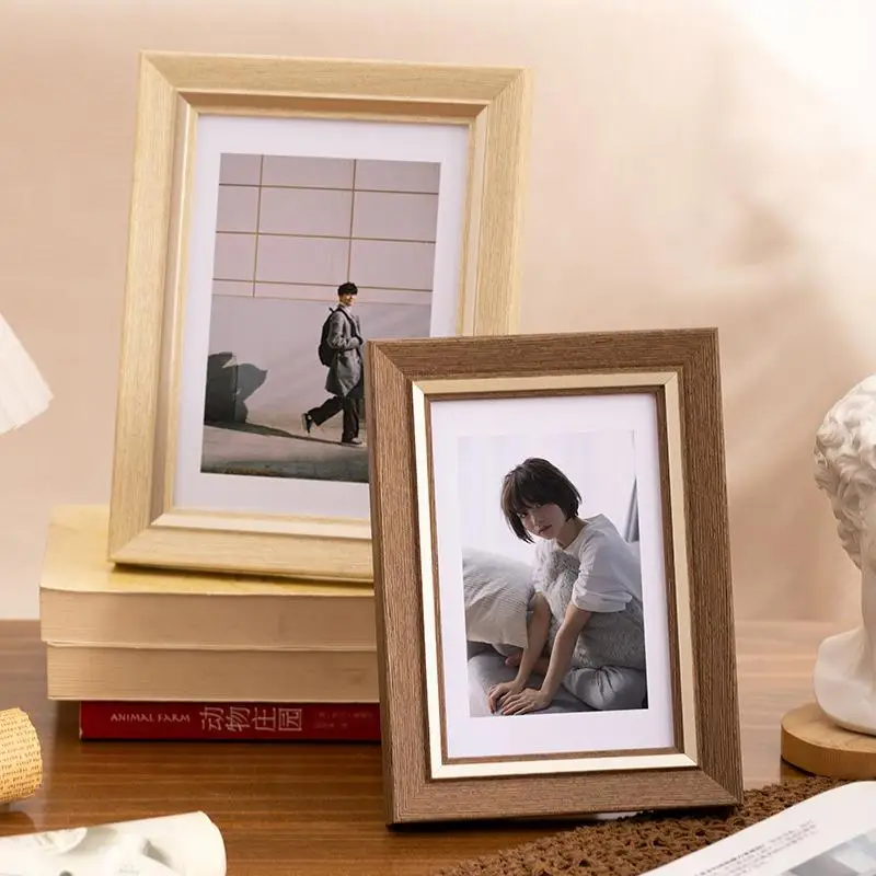 American Minimalist And Fresh Photo Frame Display Stand For Wall Mounting 6/7/10 Inches Vintage Photo Frame Decorative Frame