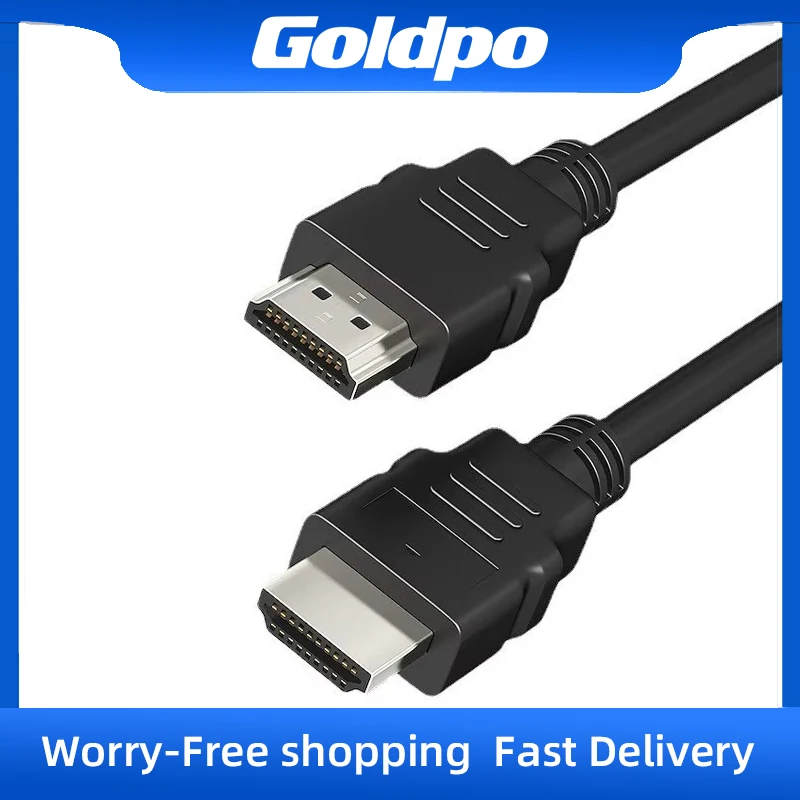 Goldpo 1.5m HDMI-Compatible High-Definition Cable 1080P High Speed TV Data Cable Version Computer Monitor Video Connection Cable