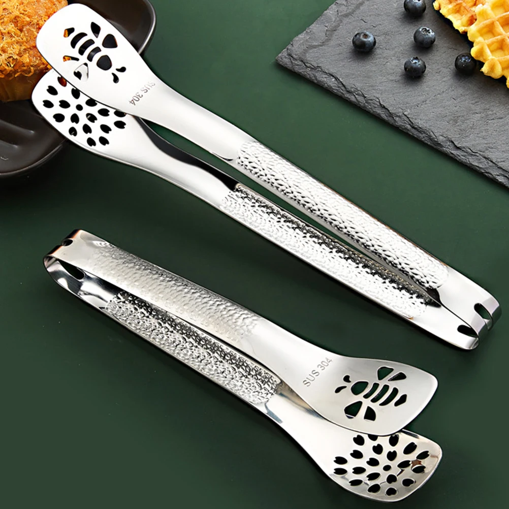 

Stainless Steel Food Tongs Bread Clips BBQ Clamps Kitchen Gadgets Multifunctional Heat Resistance Serving Picking Home