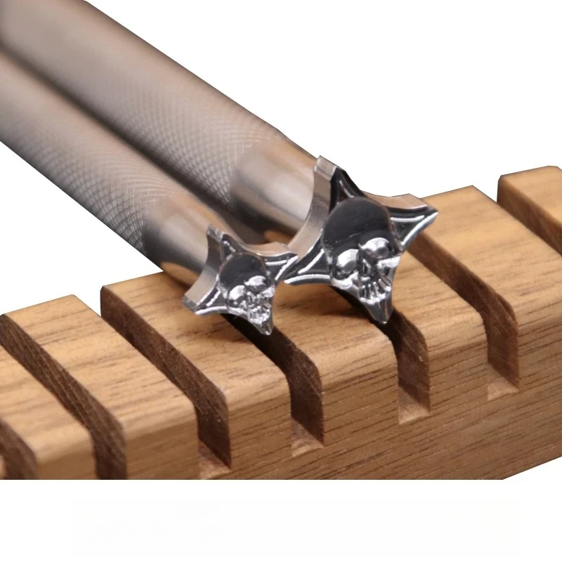 304 stainless steel skull No. 2 leather engraving printing combination tool vegetable tanned leather DIY super three-dimensional