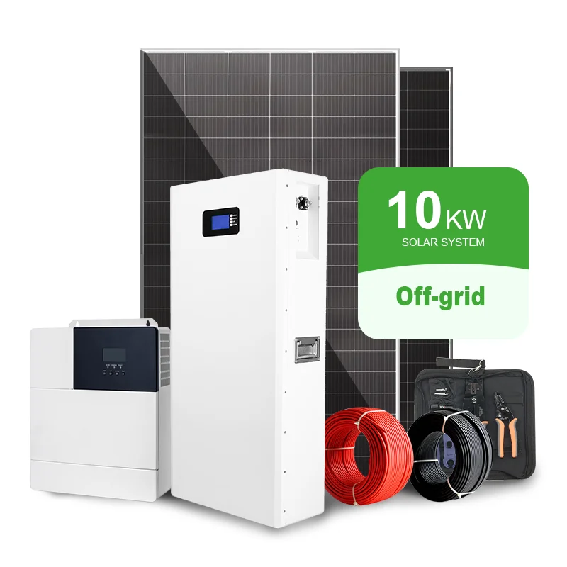 US EU 10KW off-grid Solar Energy System 10kw solar generator solar system home 48v200Ah lithium battery set with accessories