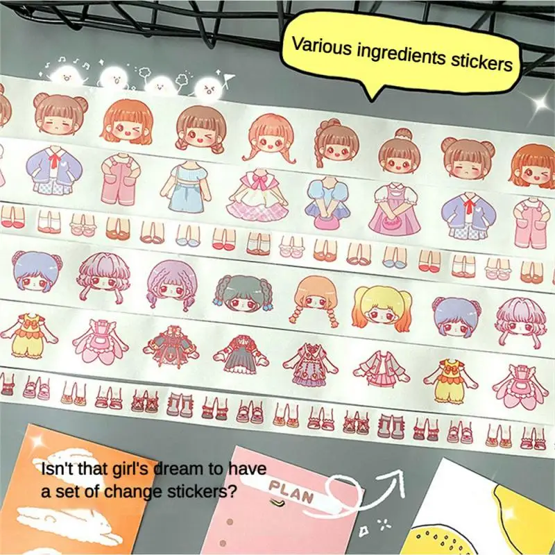 Hand Account Sticker Wardrobe Change 10.6*4.6cm Sticker Sticker Adhesive Sticker Paper 36g Toys Sticker Variety Lovely