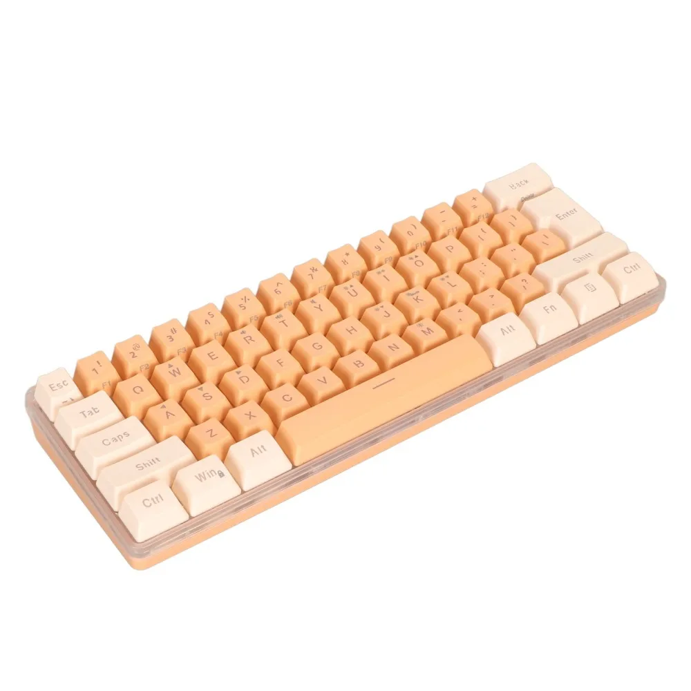 

Забавная игровая клавиатура на 61 клавишу (60%), проводная, USB, Plug and Play, RGB, мини-клавиатура с 8 эффектами подсветки, компактная клавиатура для набора текста