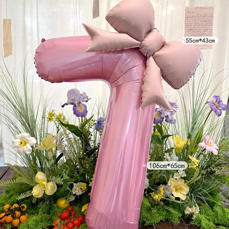 40 inch roze digitale strik boog aluminiumfolie ballonnen voor meisjes bruiloft verjaardag partij decor nummer partij foto rekwisieten aanbod