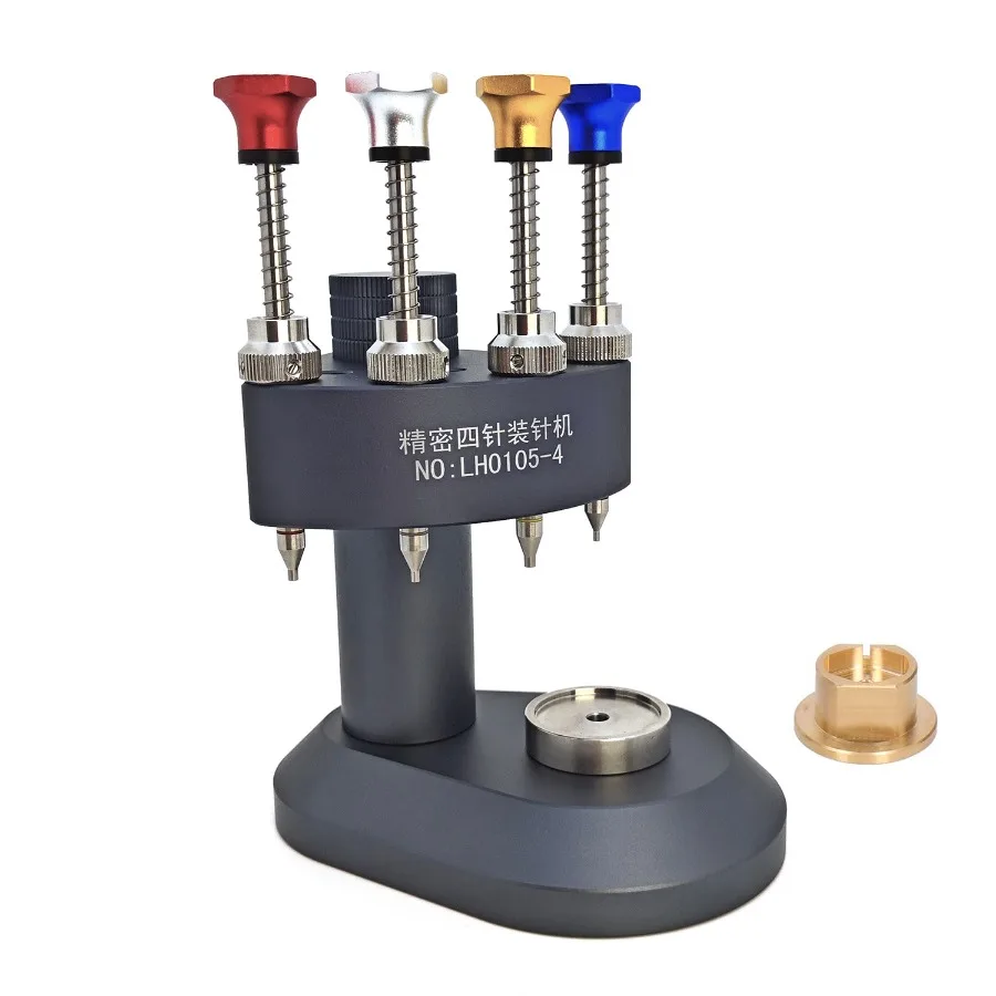 Hoge precisie 4-pins horlogewijzers Presser Stalen horlogenaald Installatieinstelling Montage Horlogereparatietools en -sets voor horlogemaker