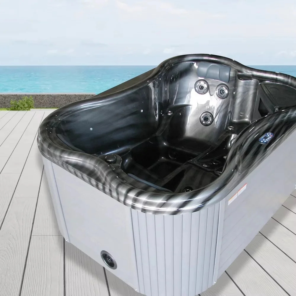 Bañera de hidromasaje grande de lujo, bañera de hidromasaje para exteriores, piscina, chorro de aire, hidromasaje, SPA, natación independiente para 3 personas
