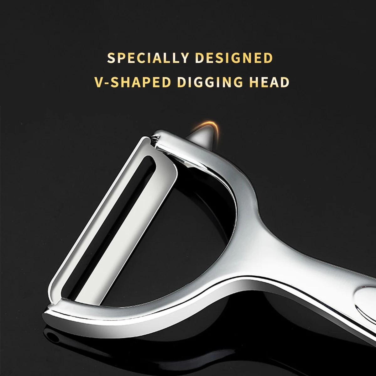 مقشرة خضروات شديدة التحمل، شفرة من الفولاذ المقاوم للصدأ مع قبضة مريحة، متعددة الأغراض لتقشير البطاطس والجزر والفواكه