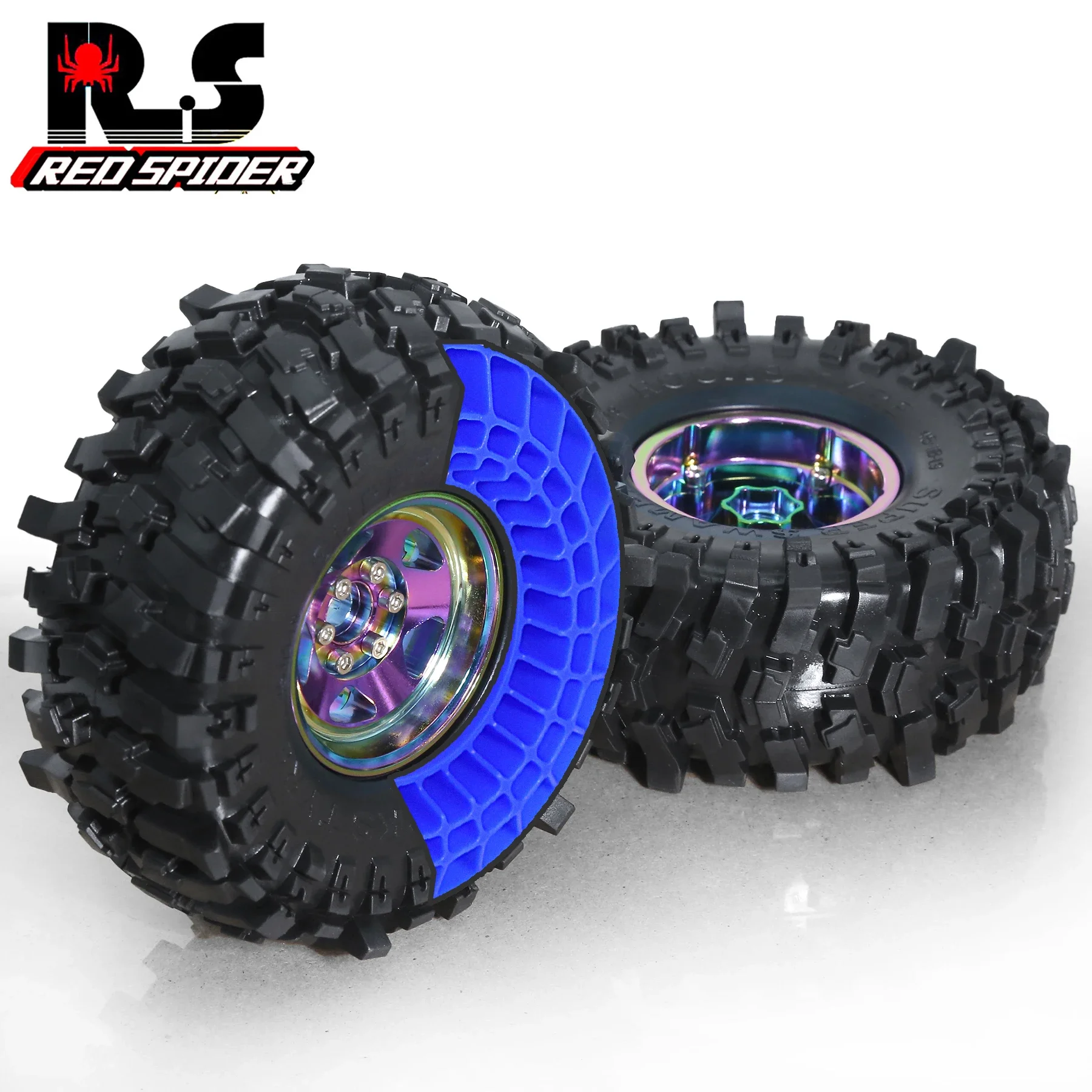 1.9'' Soft Silica Gel Anti Foam Inserts 105x42mm for 1/10 Scale RC Crawler Rigs TRX4 SCX10 III CJ-7 Capra BRX01 TF2 GEN8