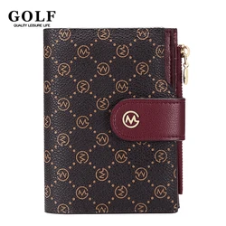 GOLF Leather Wallets for Women Small Ladies Purse Coin Credit Card Holder Id Bank Photocard Cash Money Clip Short Wallet Leather