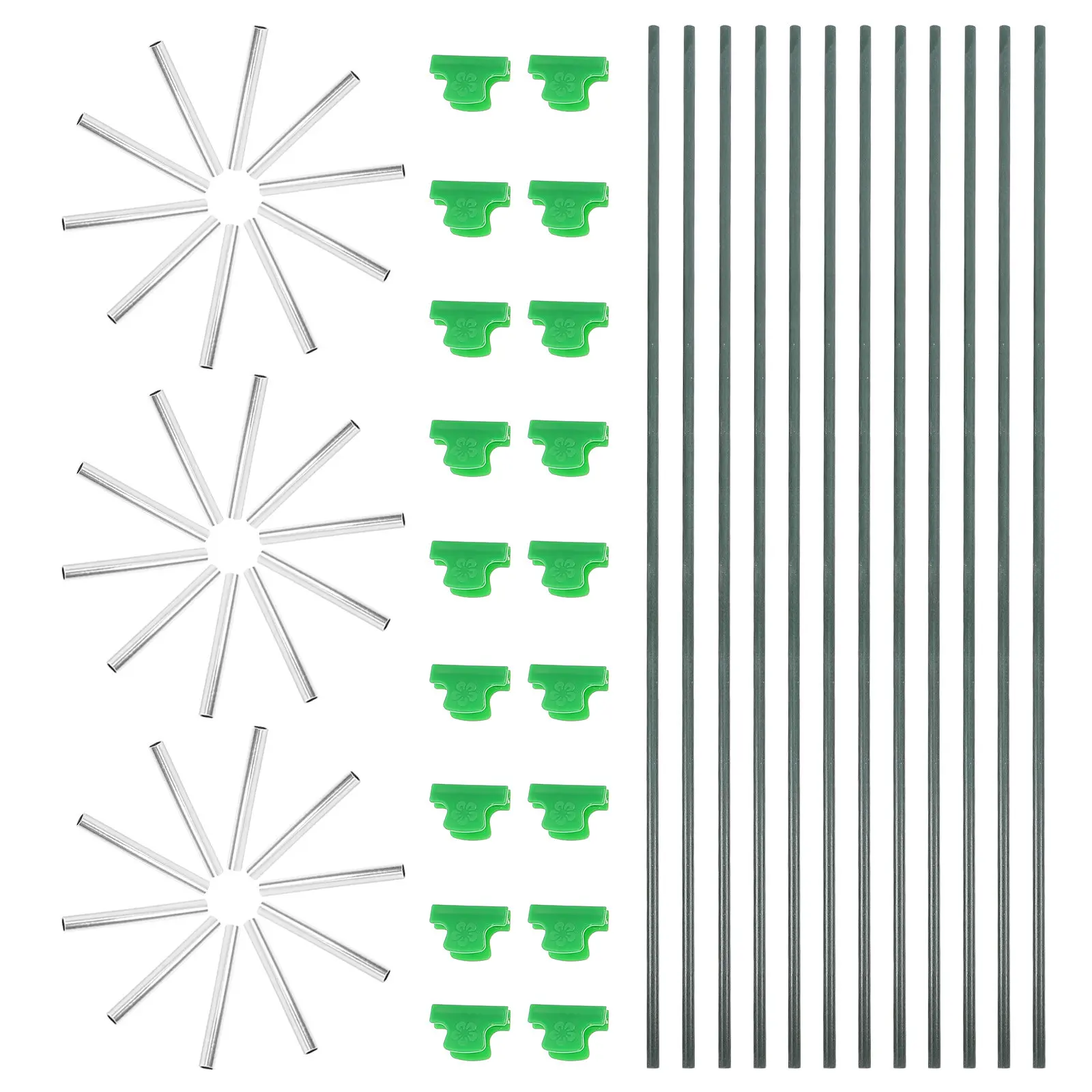 

Plastic Fiber Rod Garden Net Arch Set Protective Bird Netting Kit Greenhouse Hoops Raised Bed Plant Cover Garden Mesh Netting