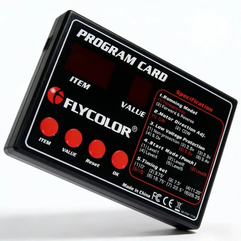 Flycolor 50A-150A ESC Programming Card for RC Boat Brushless ESC Parameter Setting Program Card