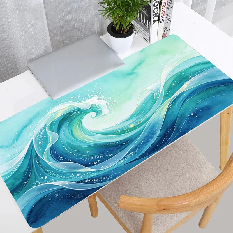 High-Quality Mouse pad Giant Wave Office Computer Desk Mat Large Gamer Keyboard Pad Designed specifically blue waves MousePad