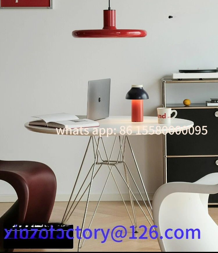 

Customizable Nordic rock slab round table simple modern small apartment