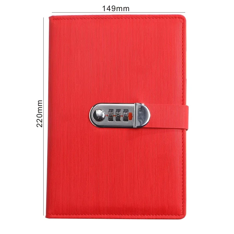 New A5 retro password book with Lock Diary Book Student Notebook Notebook sub-password Lock Notebook