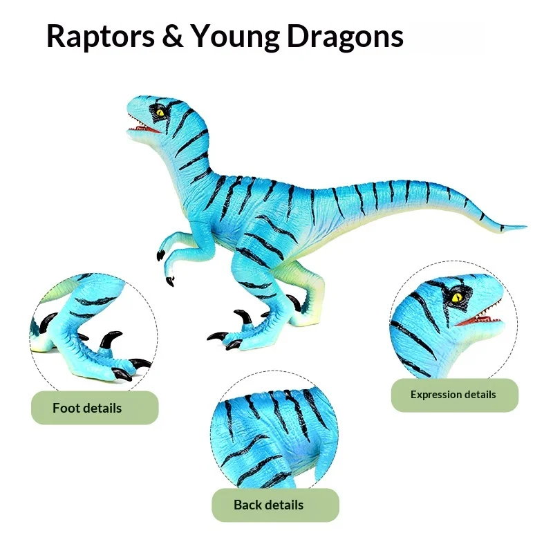 Modelo de dinosaurio de juguete, dinosaurio juvenil que empalma, modelo de Animal realista, regalo para niños y niñas, figura de acción coleccionable