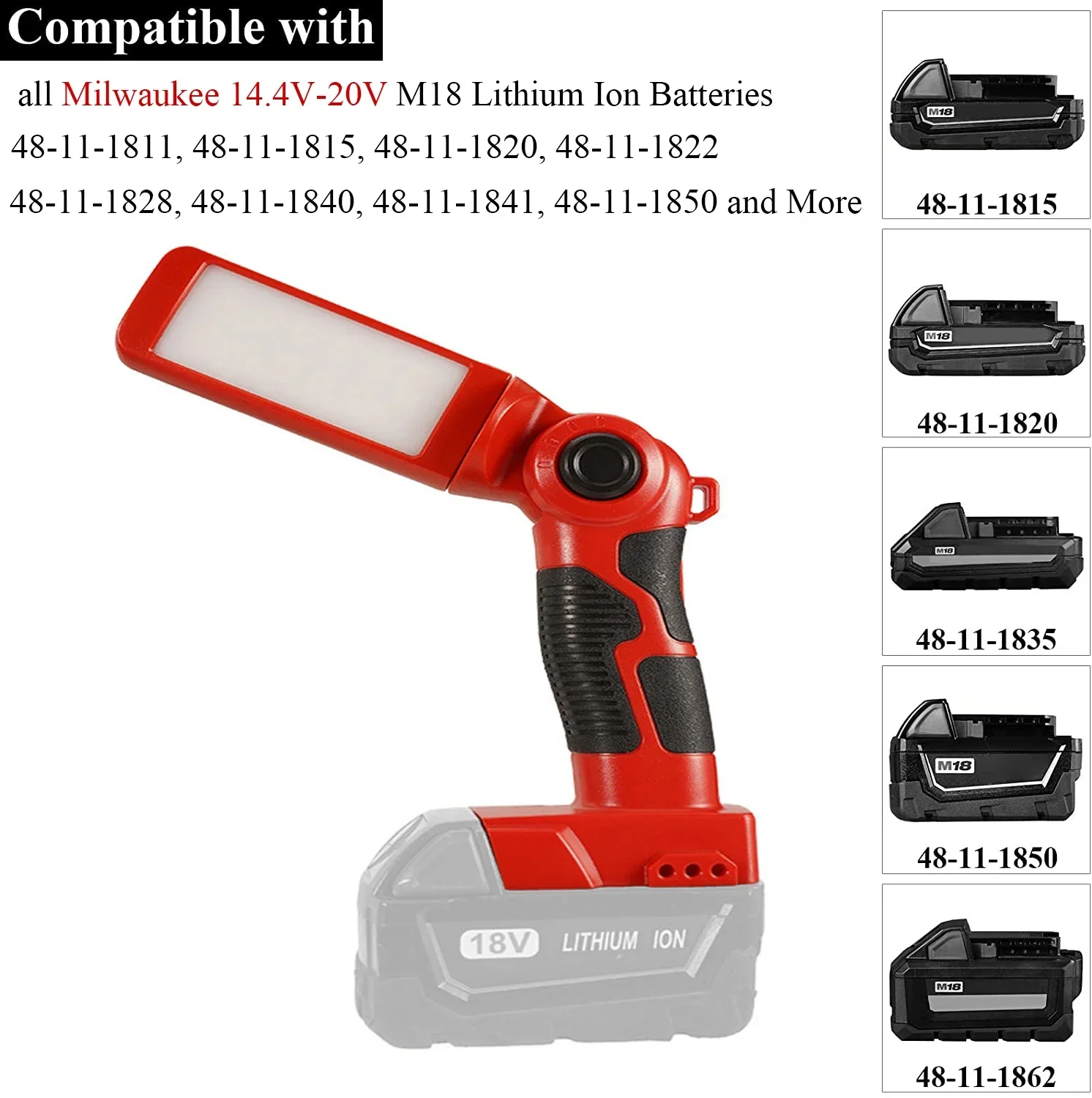 مصباح مكتبي عمودي LED مع منفذ USB ، أداة كهربائية لميلواوكي ، بطارية أيون الليثيوم 12 واط ، 1000LM ، 14 ، 18 فولت