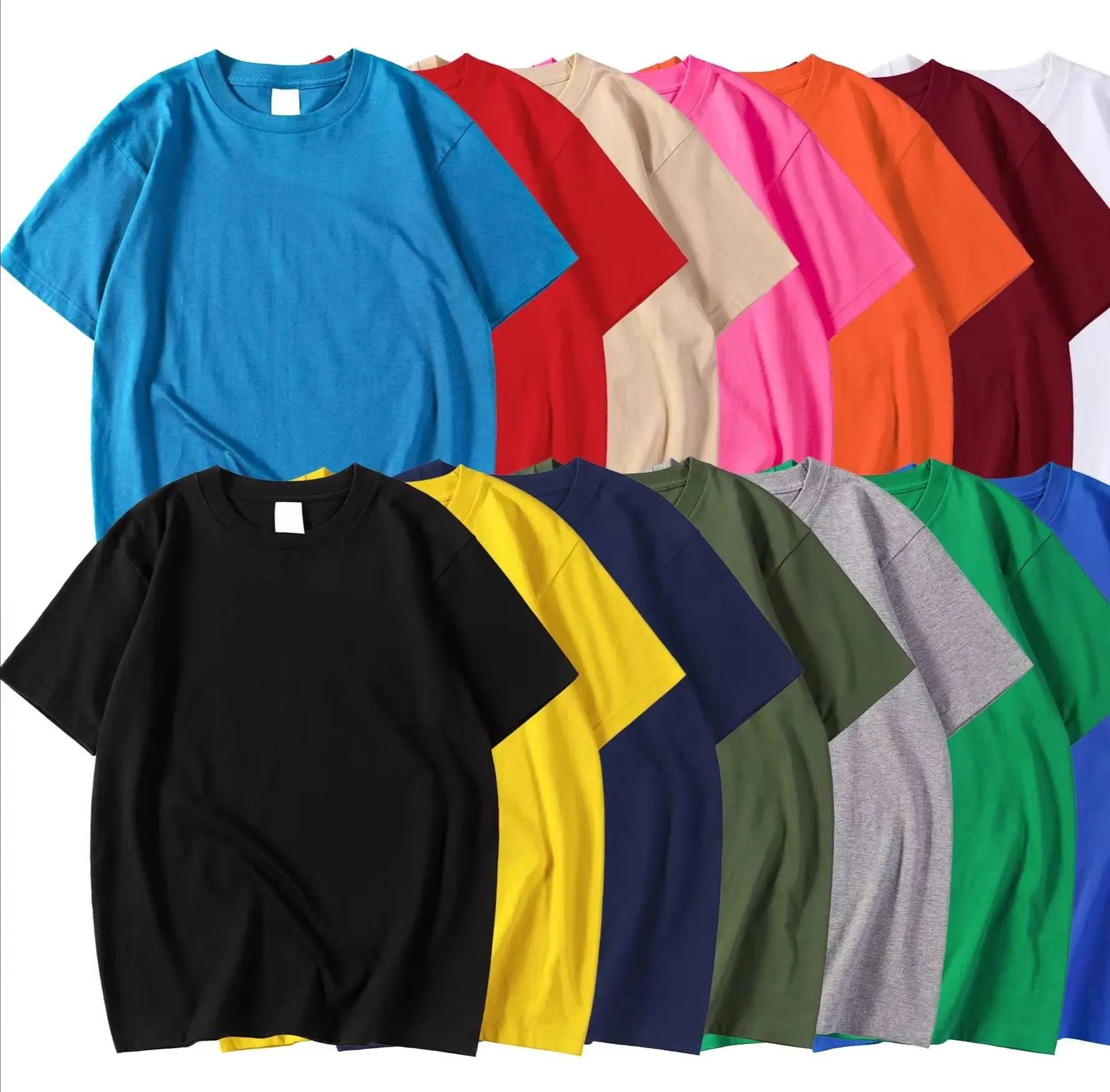 New Candy Color 100% Cotton T-Shirts Men Women 16 Colors Oversized Short Sleeves High Quality Brand Tee Clothing Soft T Shirts