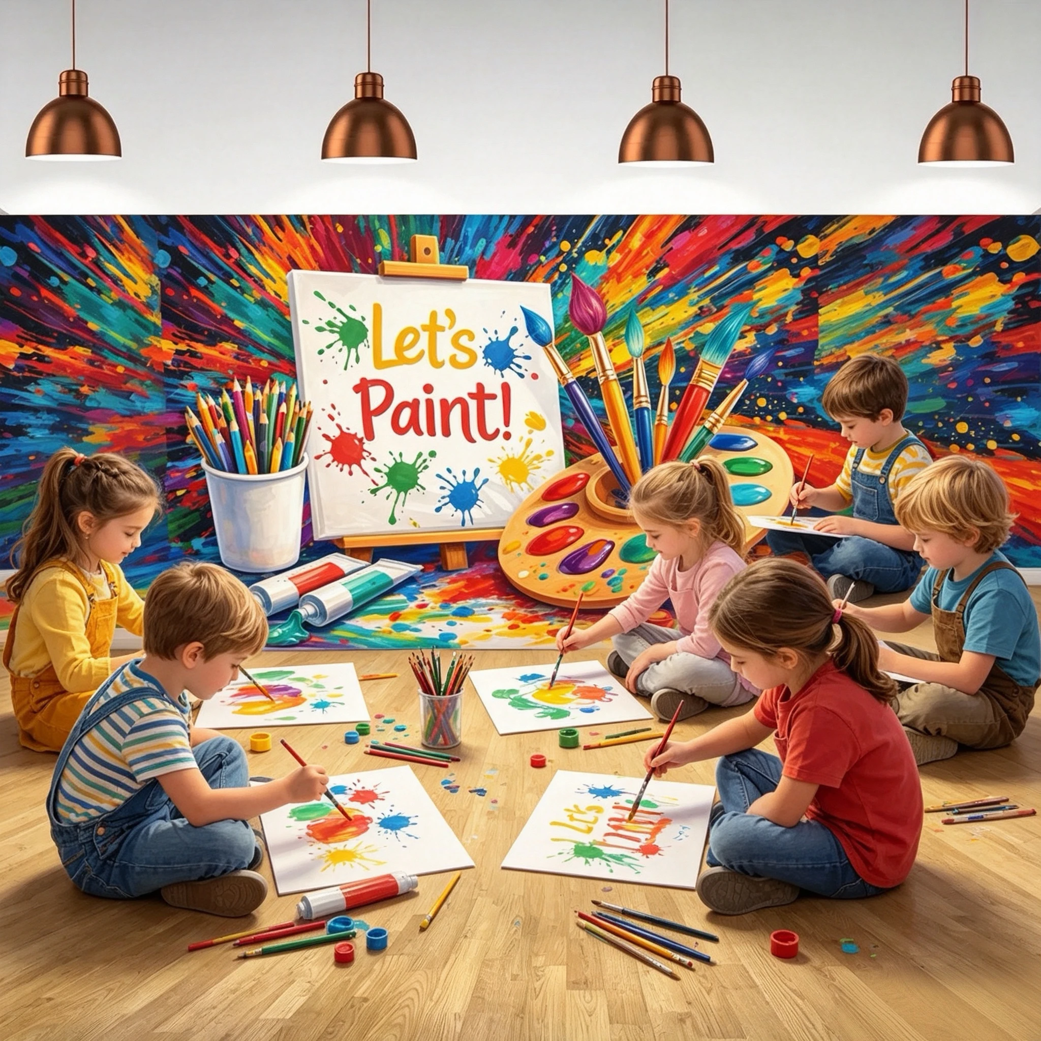 Cenário Temático de Pintura Ar - Art Craft Movement avaliação e preço