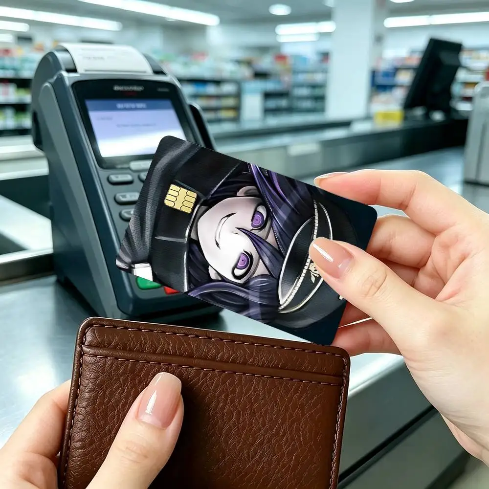 Game Danganronpa Kokichi Oma  Credit Card HD Stickers Game Card Decal Small Chip Waterproof Sticker Gift