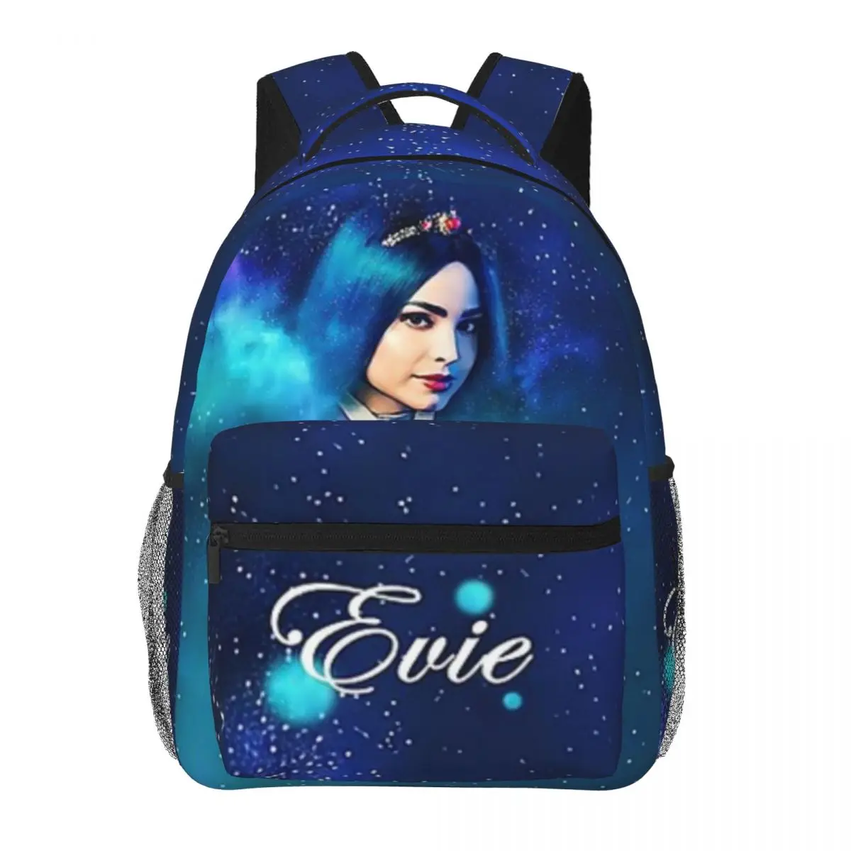 Evie Blue Princess - Descendants 3 Backpack for Men Women Fashion High School Hiking Travel Daypack College Shoulder Bag 16in