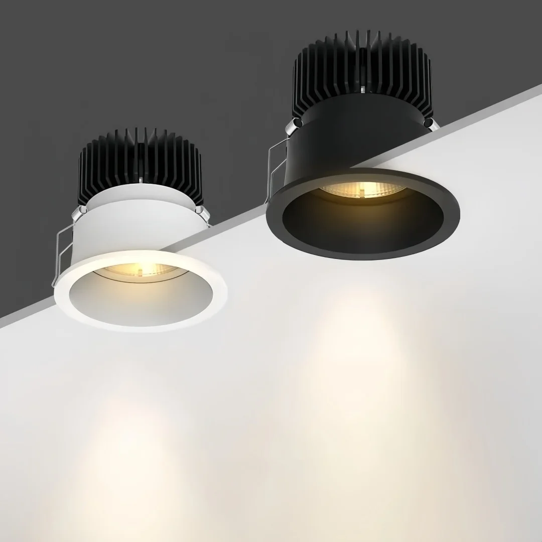 Recessed Anti Glare Dimmable Downlight 7w9w12w15w 18W Led spotlight Ceiling Round Panel Light for hotel Decoration Home Lighting