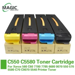 Cartuccia di Toner C550 C5580 con Chip compatibile per Xerox 560 C60 7780 7785 6680 9070 550 570 5580 C70 C9070 5540 Toner per stampante