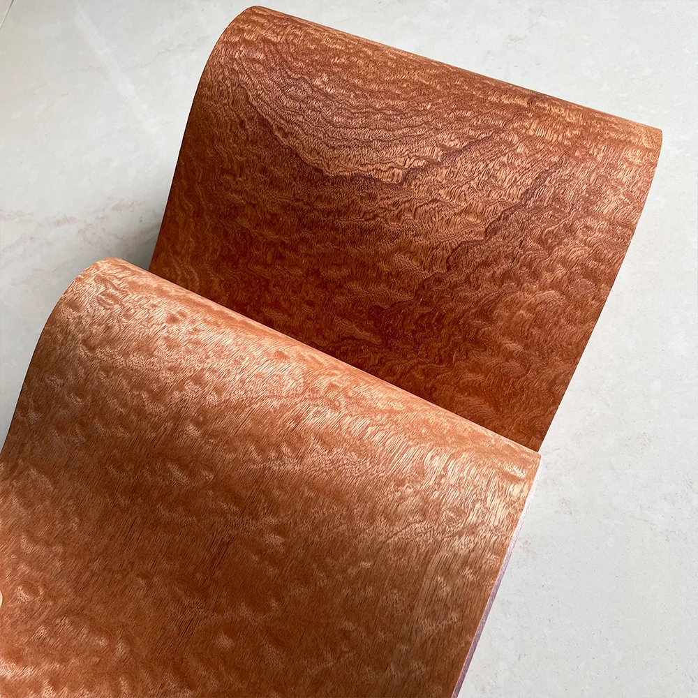 OMUKI Natural Sabili Ripple Wood Veneer Furniture Guitar Speakers Car Interior Handmade DIY Wooden Crafts
