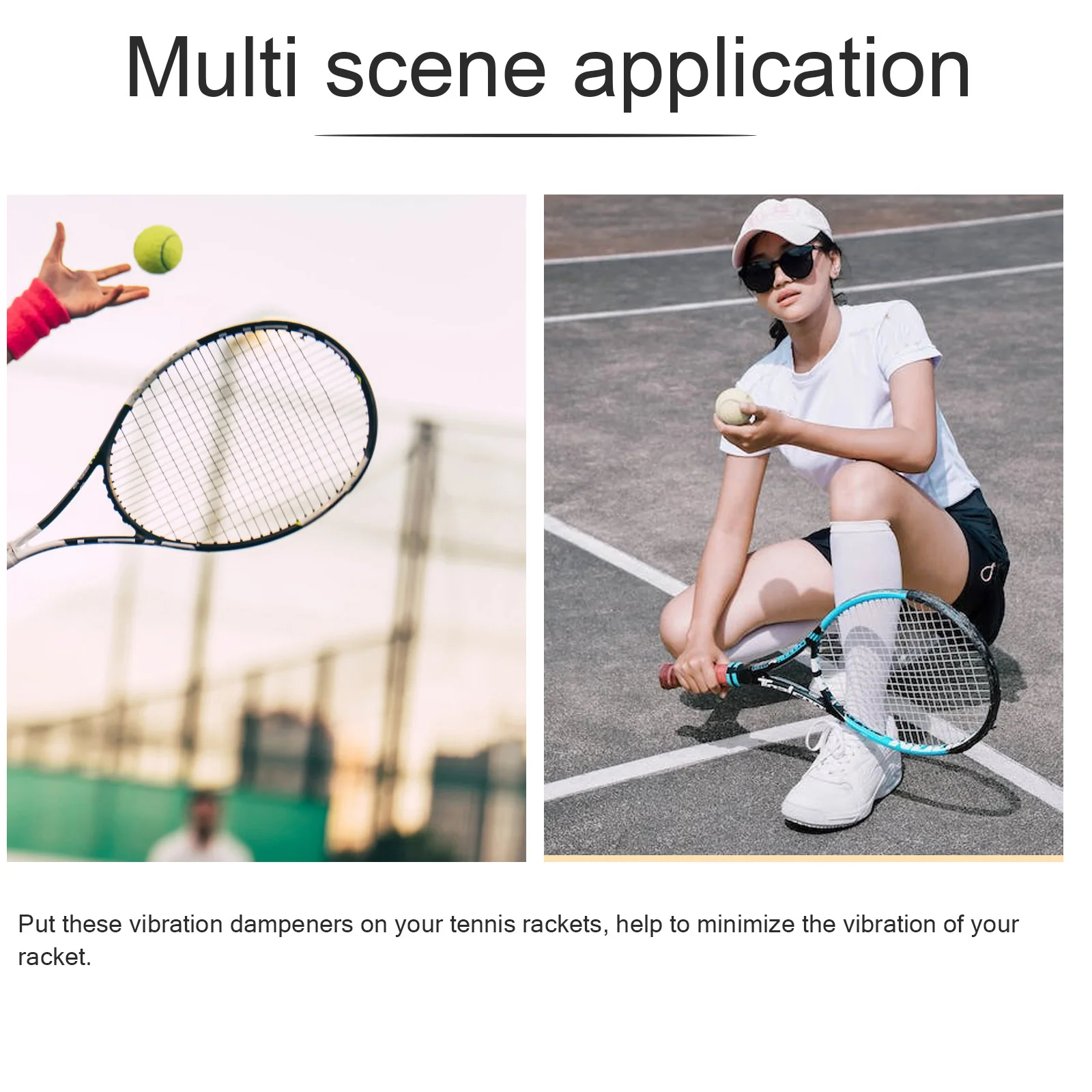 5 قطعة مضرب على شكل بتلة مرطب للتنس ممتص الصدمات مخفض الاهتزاز مع تصميم زهرة ملونة سيليكون طويل الأمد #5